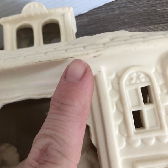 Vtg Partylite Bisque Victorian Manor - Picture 10 of 14